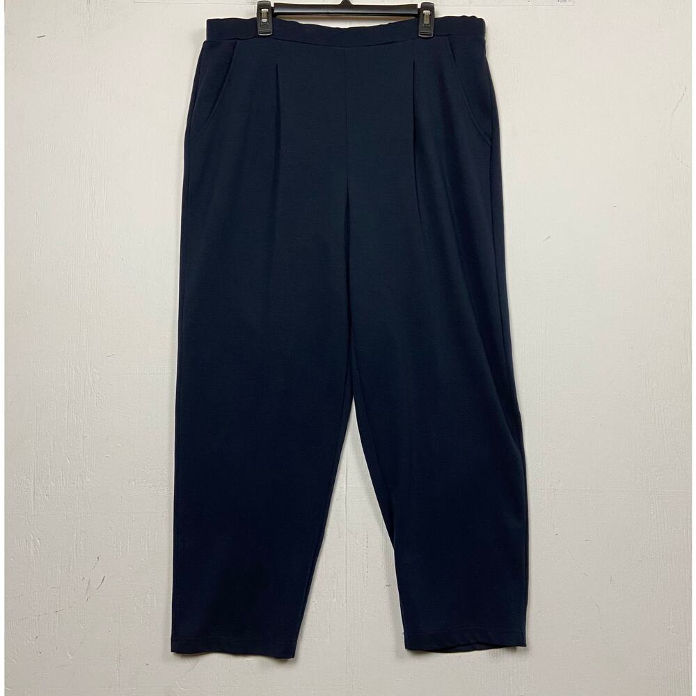 Villager Signature Liz Claiborne Women's Size 1X Navy Slacks Pants NWT